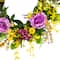 24" Yellow & Purple Peonies & Forsythia Spring Wreath